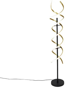 Lampă de podea aurie cu LED cu dimmer în 3 trepte Kelvin - Henk