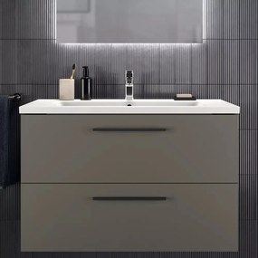 Dulap baza suspendat Ideal Standard i.life B gri quartz mat 2 sertare 100 cm