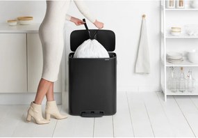 Coș Brabantia Bo Pedal 1003185, 60 L, închidere ușoară, bază antiderapantă, negru