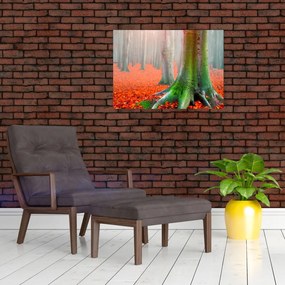 Tablou pe sticlă cu pomi (70x50 cm)