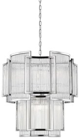 Lustră pe lanț Zuma Line P0528-08A-F4AC SERGIO 8xE14/60W/230V argintiu