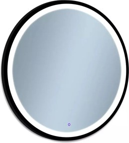 Oglinda cu iluminare Rund Led II 70 cm negru