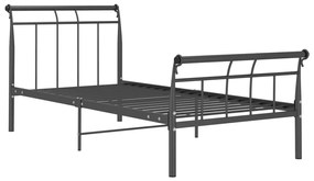 325033 vidaXL Cadru de pat, negru, 100x200 cm, metal