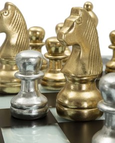 Mauro Ferretti Set Tabla De Sah Negru/Alb Cm 50,5X50,5X12 | Aosom Romania