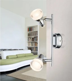 Globo 56134-2 - Spot LED ALASKA 2xLED/4W/230V crom lucios