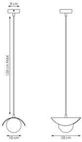 Lustră suspendată RITUAL 1xG9/8W/230V, albă