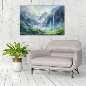 Tablou - Valea cascadelor (90x60 cm)