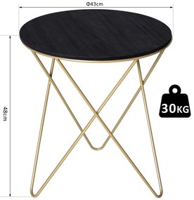 HomCom masuta design modern geometric, Φ43x48 cm | AOSOM RO