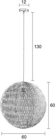 Lustră Zuiver Cable, Ø 60 cm, alb