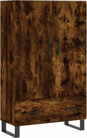 vidaXL Dulap înalt, stejar afumat, 69,5x31x115 cm, lemn prelucrat