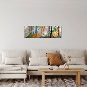 Tablou - Schimbarea anotimpurilor (cu ceas) (90x30 cm)