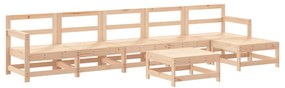 3186424 vidaXL Set mobilier de grădină, 7 piese, lemn masiv de pin