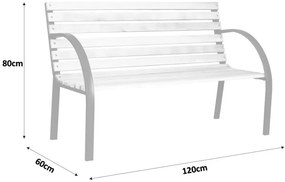 ShopJK BANCĂ DE GRĂDINĂ 120 X 60 X 80 CM MEB2790
