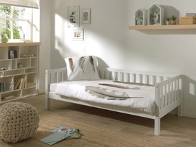 Set Pat Cabină Fritz 90x200 cm cu Sertar Suplimentar, pentru Copii, Alb – Vipack