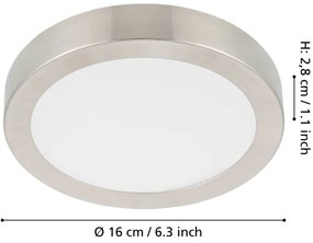 Eglo 900583 - Plafonieră LED reglabilă FUEVA, LED/11W/230V, crom
