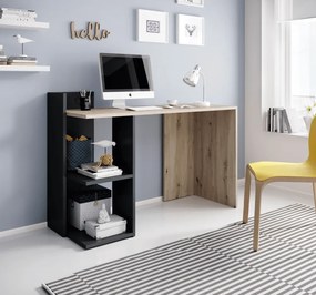 Masă PC, stejar artisan/grafit-antracit, ANDREO