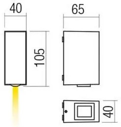 Aplică LED de exterior Redo 90418 ACE LED/3,36W/230V 4000K IP54 maro