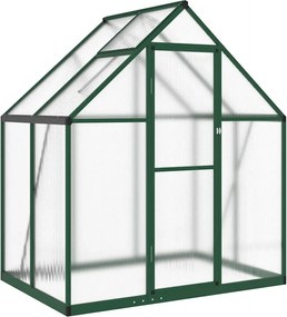 vidaXL Sere cu cadru de bază, verde, 169x114x195 cm, aluminiu