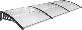 Outsunny Copertina pentru exterior, curbata cu suruburi si buloane incluse, copertina din policarbonat, PP si aluminiu, 295x90x23.5cm