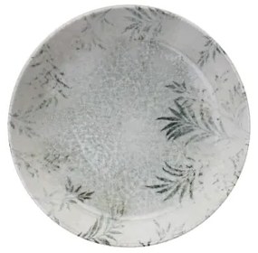 Set de masă, 18 piese, gri, din porțelan