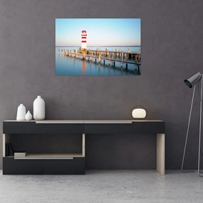 Tablou cu far la răsărit de soare (90x60 cm)