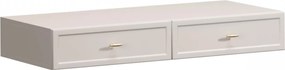 Consolă suspendată cu sertare Lorini 100 cm - cașmir / mânere aurii T-bar