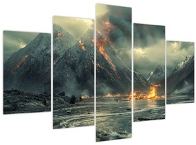 Tablou - Erupție vulcanică (150x105 cm)