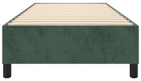 Cadru de pat box spring, verde inchis, 90x200 cm, catifea Verde inchis, 35 cm, 90 x 200 cm