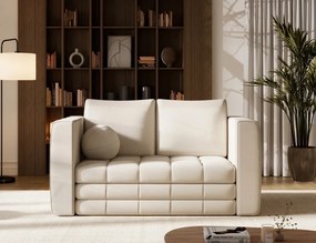 Canapea Kastol , alb chenille extensibil, 137x71x74 cm – Soreli 01