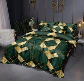 Lenjerie de pat din microfibra verde, ELBA Dimensiune lenjerie de pat: 2 buc 70 x 80 cm | 160 x 200 cm