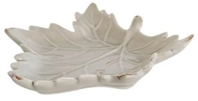 Tava Leaf din portelan bej 14x12 cm
