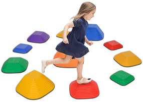 AIYAPLAY 11 piese pietre de echilibru pentru copii parcurs de motricitate empilabile și antidrapante multicolor | Aosom Romania