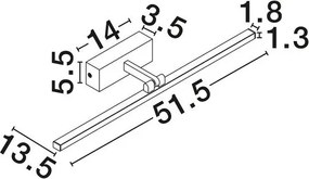 Aplica de perete LED baie IP44 MAREL crom