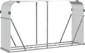 vidaXL Suport pentru bușteni, argintiu, 180x45x100 cm, oțel galvanizat