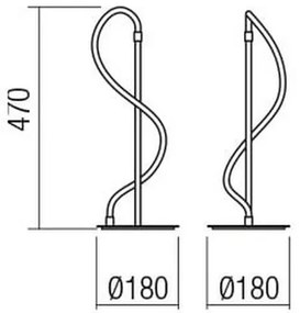 Lampă LED dimabilă de masă Redo 01-2529 CORRAL LED/12W/230V auriu