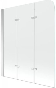 Mexen Felix paravan cadă 3-panel 120 x 140 cm, transparent, crom - 890-120-003-01-00