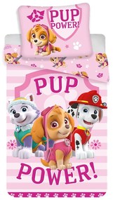 Lenjerie de pat pentru copii din bumbac pentru pat de o persoană 140x200 cm Paw Patrol – Jerry Fabrics