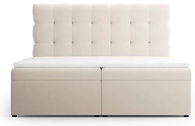 Pat boxspring bej cu spațiu de depozitare 160x200 cm Bali – Cosmopolitan Design
