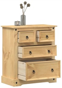 vidaXL Dulap cu sertare „Corona”, 80x43x91 cm, lemn masiv de pin