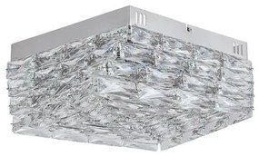 Plafoniera metal cromat si sticla LED Modena