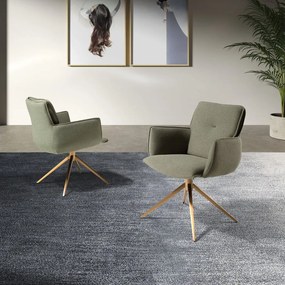 Scaun modern pivotant Olive green