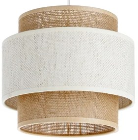 Lustră cu cablu BOHO 1xE27/60W/230V, Ø 20 cm, crem/jută