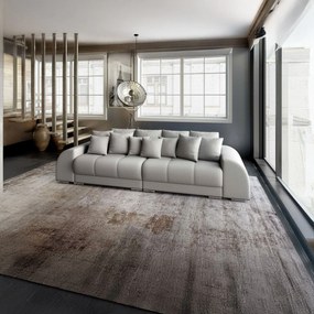 Canapea extensibilă dumonde cu 2 lăzi de depozitare si sezut confortabil din spuma high-density, Verona Enjoy Silver 310x100 cm