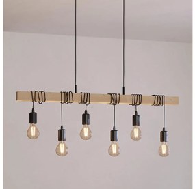 Eglo 43513 - Lustră suspendată pe cablu TOWNSHEND 6xE27/60W/230V