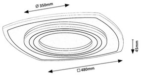 Rabalux 71317 - TANELI Plafonieră LED dimabilă 60W/230V 3000/4000/6000K crom/negru + telecomandă