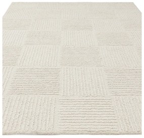 Covor fildeș țesut manual din lână 200x290 cm Zennith Grid – Asiatic Carpets