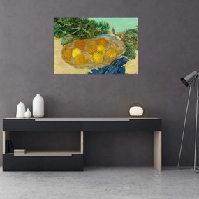 Tablou - Vincent van Gogh, Still Life of  Oranges and Lemons with  Blue Gloves, reproducere (90x60 cm)