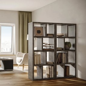 Bibliotecă gri cu aspect de beton 70x159 cm Berlin – TemaHome