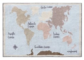 Covor pentru copii lavabil/țesut manual din bumbac 140x200 cm Vintage Map – Lorena Canals