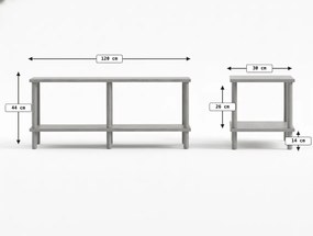 Comoda TV SOLE 120 cm, stejar sonoma